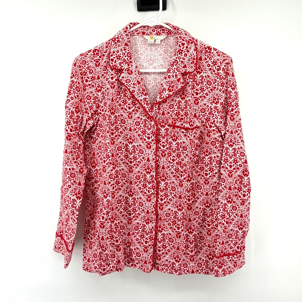 Boden Paisley Print PJ Set Size 4 Red Womens 100% Cotton Boho Cottagecore